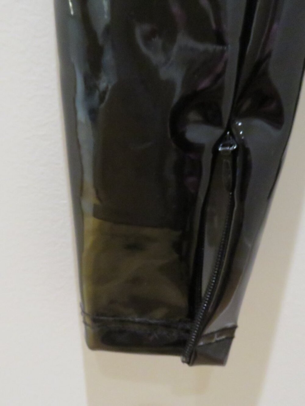 HOUSE OF CB Harmony Black Patent Vinyl High Waisted Pants XS Baddie Mob Wives - Picture 6 of 13